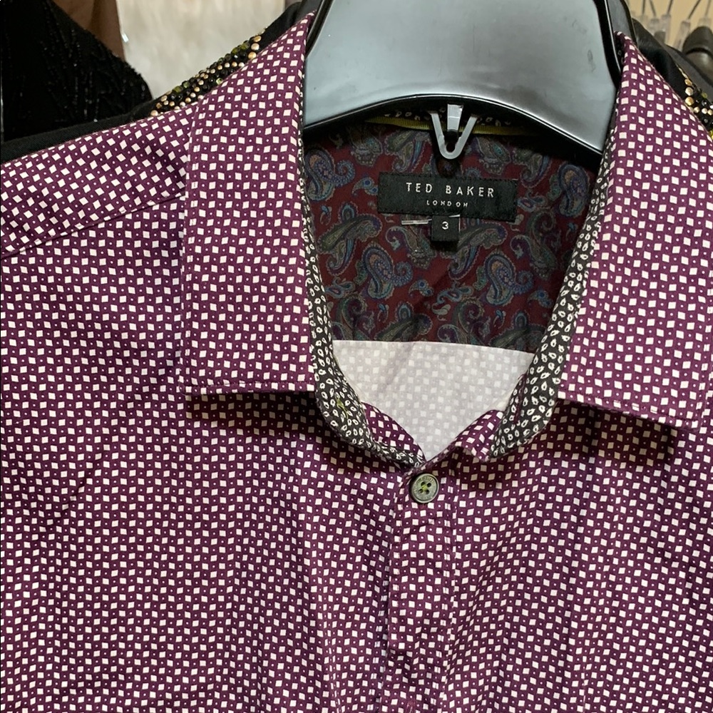 Ted Baker Purple Casual Button Down Shirt